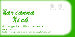 marianna nick business card